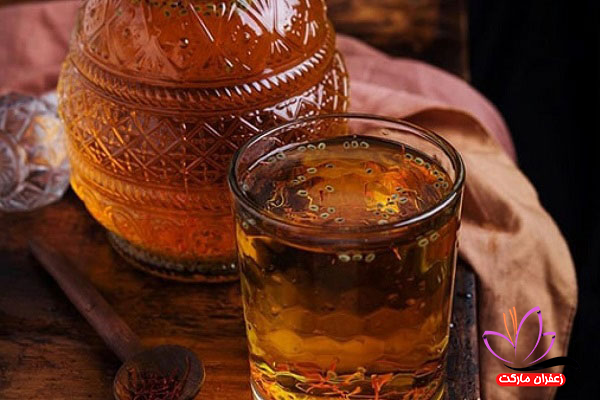 شربت زعفران با تخم شربتی