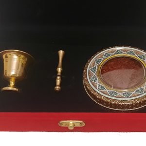 پک هدیه مخمل یک مثقالی با هاون جام